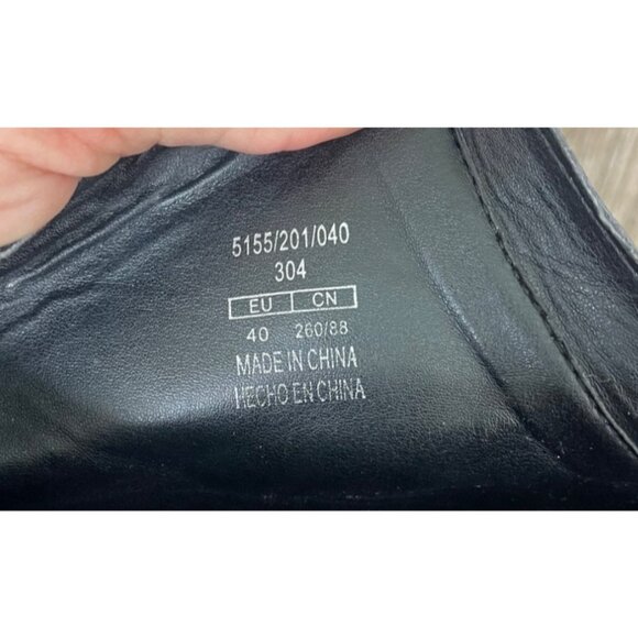 Zara Patent Leather Y2K Combat Boots Size 40 9.5 US Zip Grunge Goth Rock Black - Picture 8 of 10